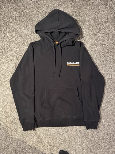 Black timberland hoodie - size, l